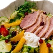 Salad with duck