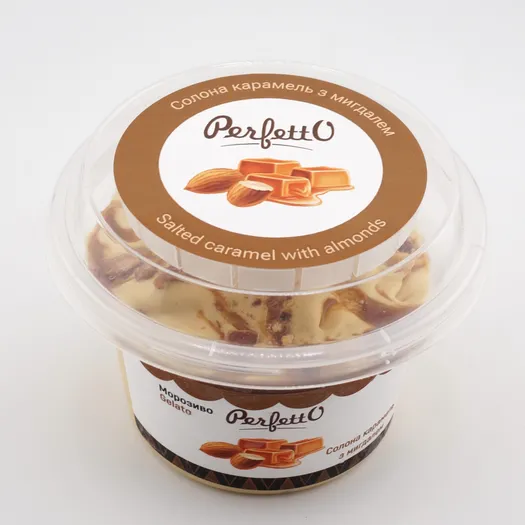 Морозиво Perfetto "Смакота" - Солона карамель з мигдалем