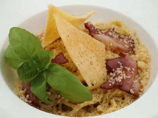 Pasta with bacon